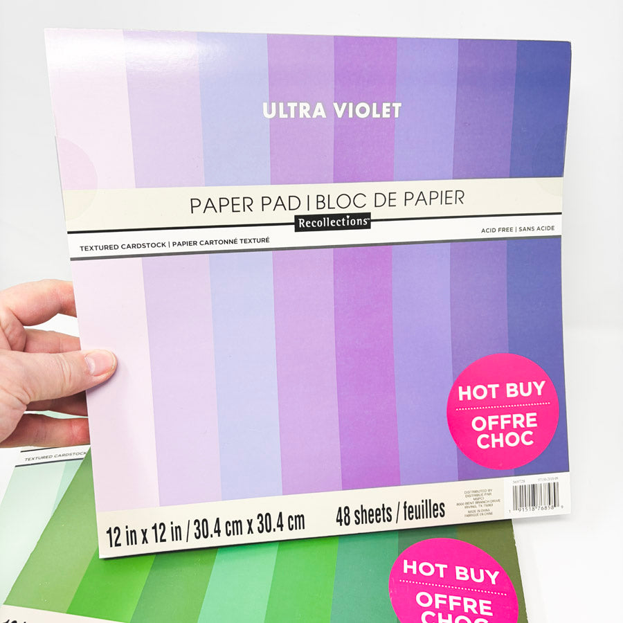 Recollections Linen Textured Cardstock Paper / Ombre - 48 Sheets