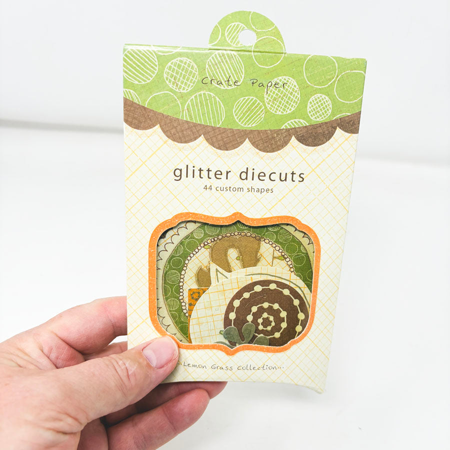 Crate Paper Glitter Diecuts - Lemon Grass Collection