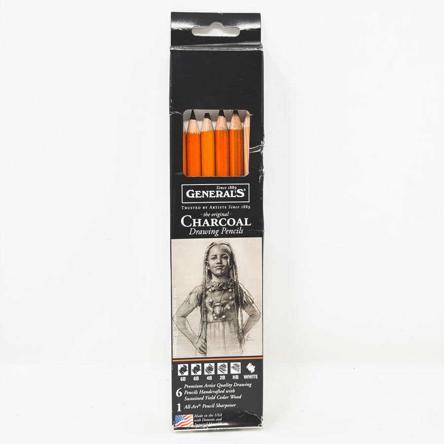 NEW // General Pencil 7pc Charcoal Pencil Set