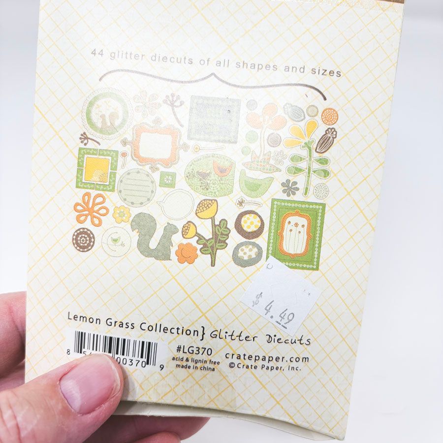 Crate Paper Glitter Diecuts - Lemon Grass Collection