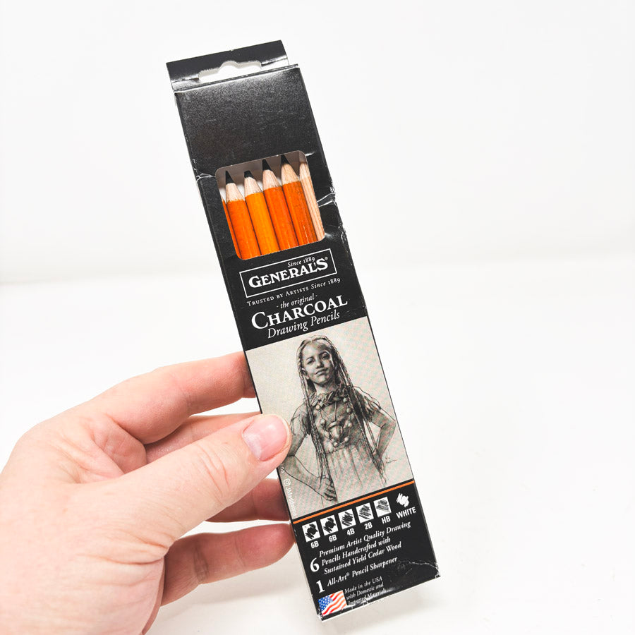 NEW // General Pencil 7pc Charcoal Pencil Set