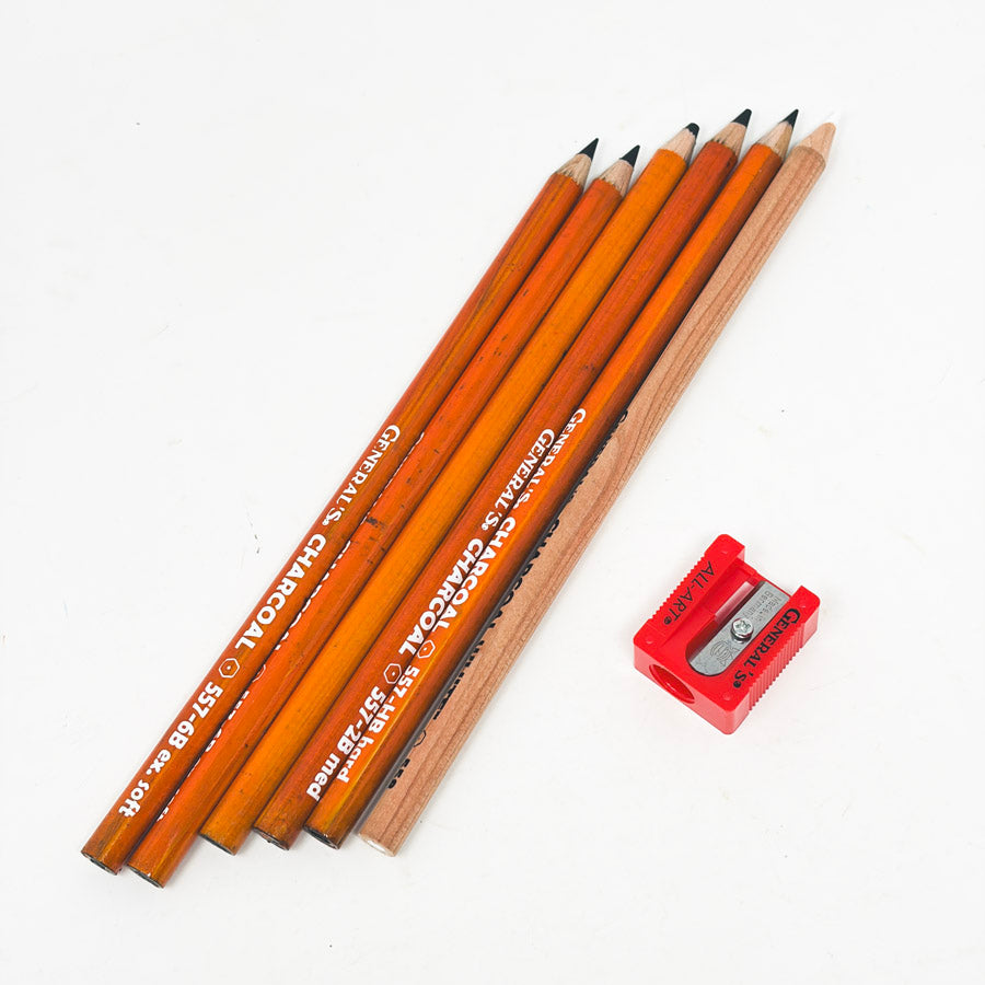 NEW // General Pencil 7pc Charcoal Pencil Set