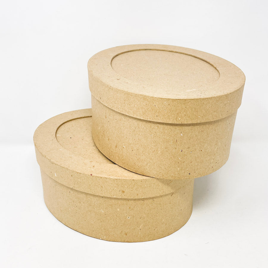 Craft Paper Mache Oval Frame Box (1)