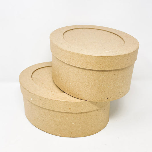 Craft Paper Mache Oval Frame Box (1)