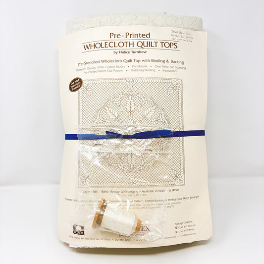 Benartex Pre-Printed Wholecloth Quilt Top - Natural