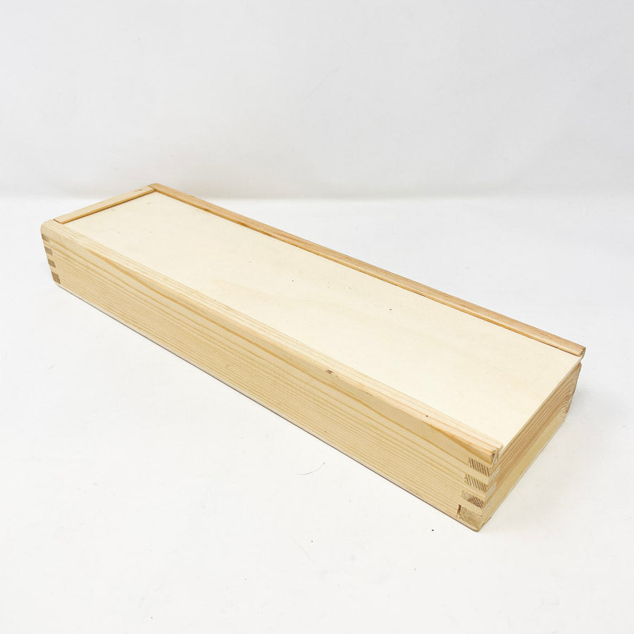 Long Wood Box with Slide Lid