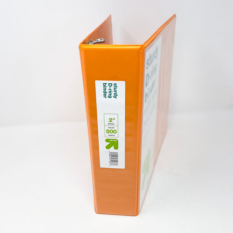 Orange Up and Up 2" D-Ring Binder