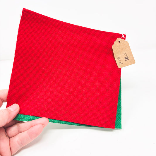 Stiff Christmas Aida – Appx. 10 Count – 6" x 14" (2)