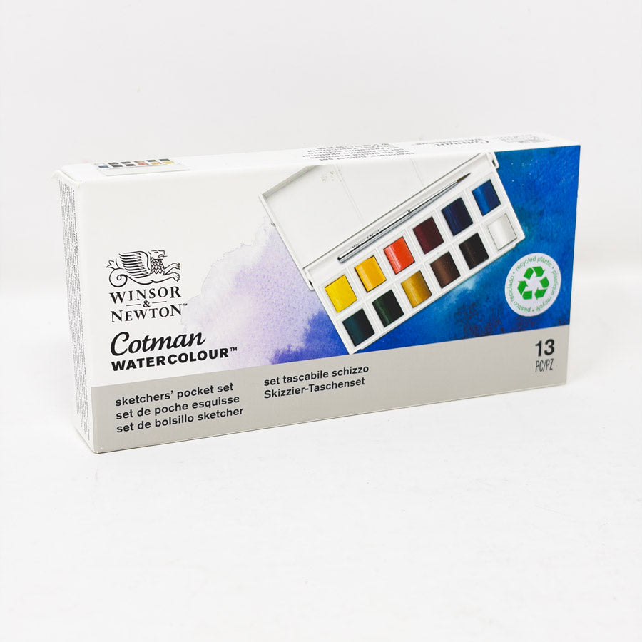 NEW // Winsor & Newton Cotman Sketcher's Water Colour Pocket Box Set