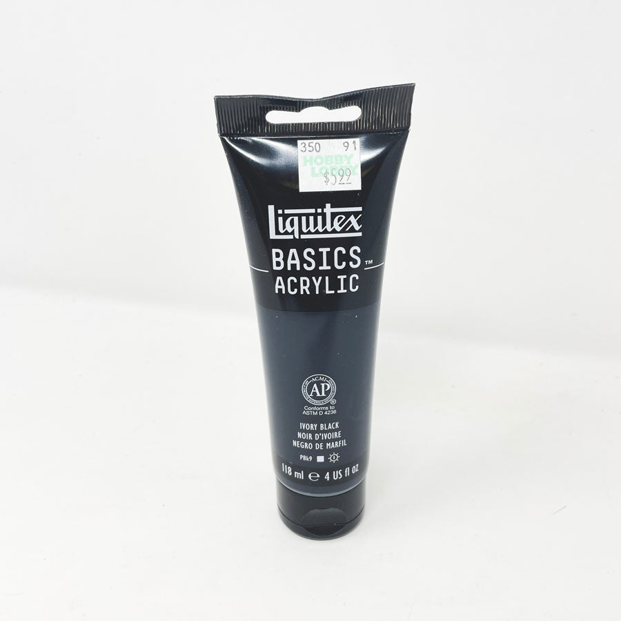 Liquitex Basics Acrylics Paint - 4oz - Black