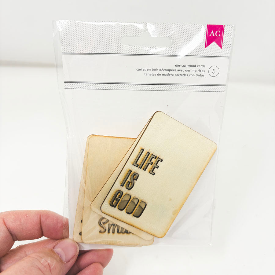 American Craft Die-Cut Wood Cards