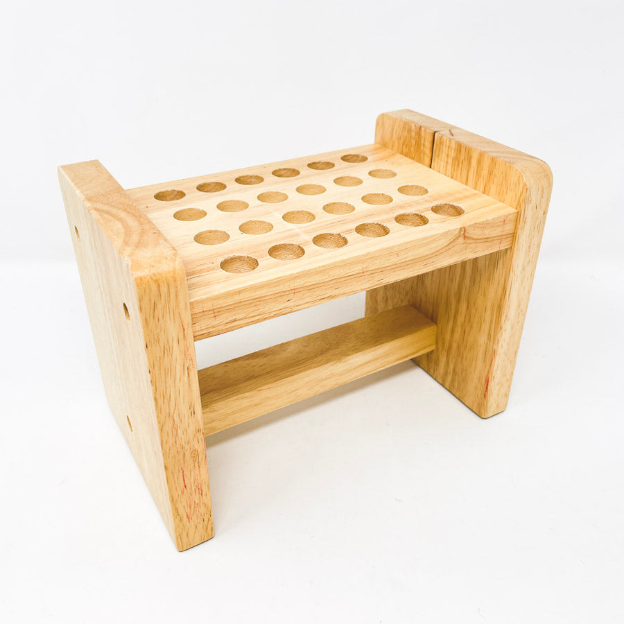 Wood Stand with 24 Divider Holes