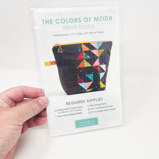 The Colors of Moda Zipper Pouch Pattern