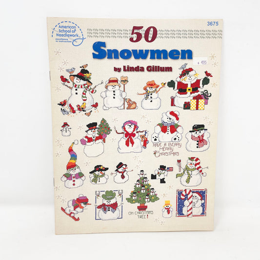 "50 Snowmen" Cross Stitch Pattern by Linda Gillum