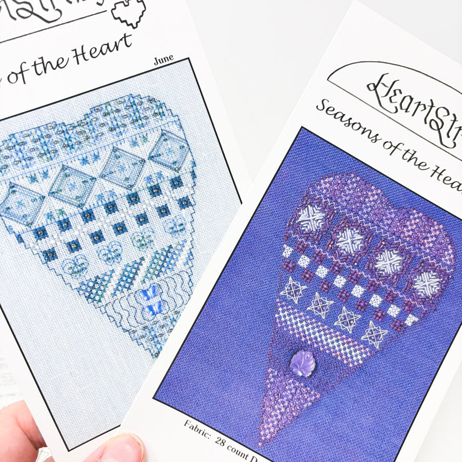 Seasons of the Heart 12 pc Set – HeartStrings Cross Stitch Patterns