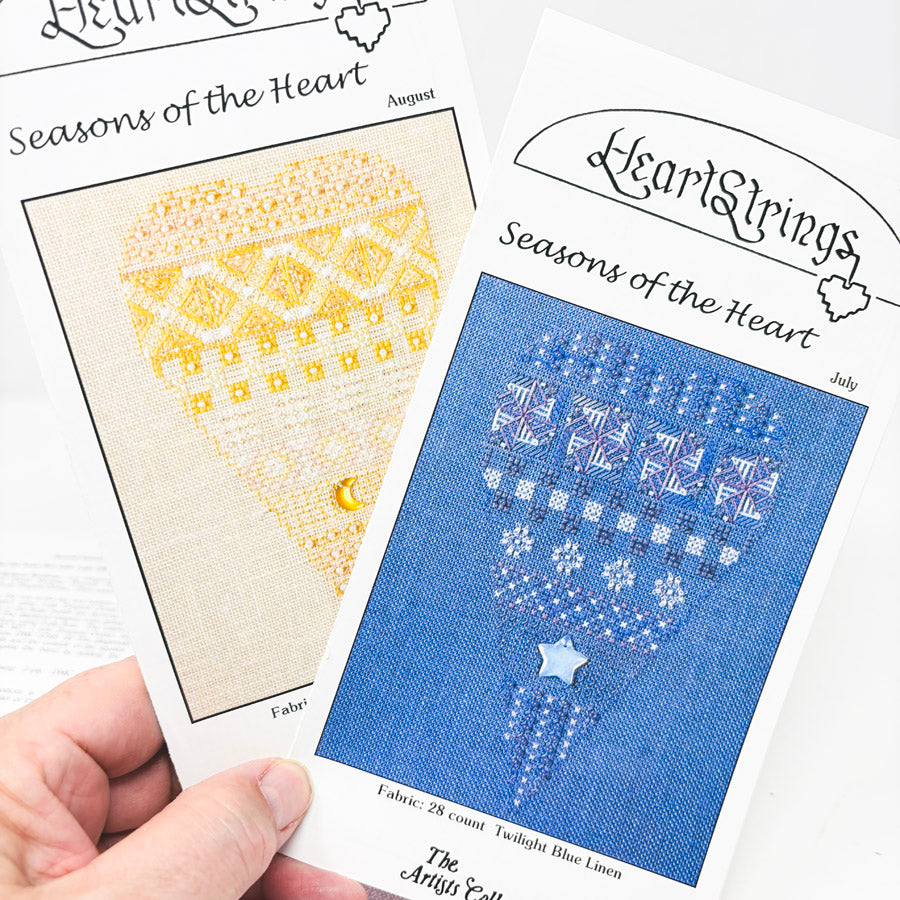 Seasons of the Heart 12 pc Set – HeartStrings Cross Stitch Patterns