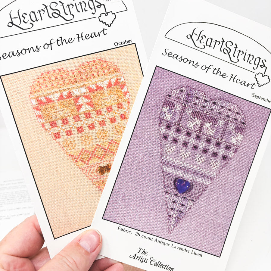 Seasons of the Heart 12 pc Set – HeartStrings Cross Stitch Patterns