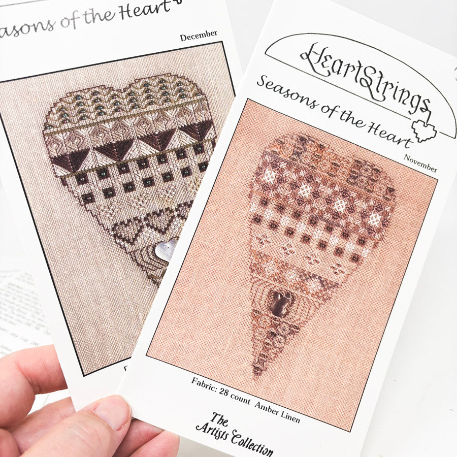 Seasons of the Heart 12 pc Set – HeartStrings Cross Stitch Patterns