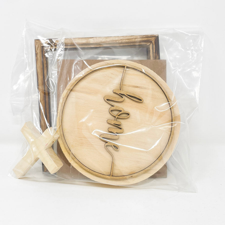 Bundle of Wood Plaques and Frames