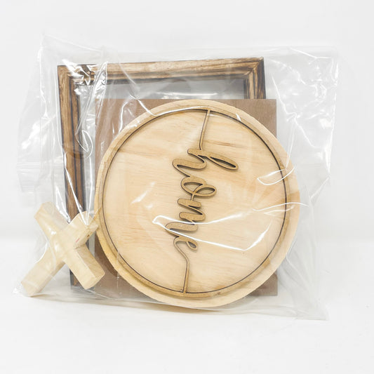 Bundle of Wood Plaques and Frames