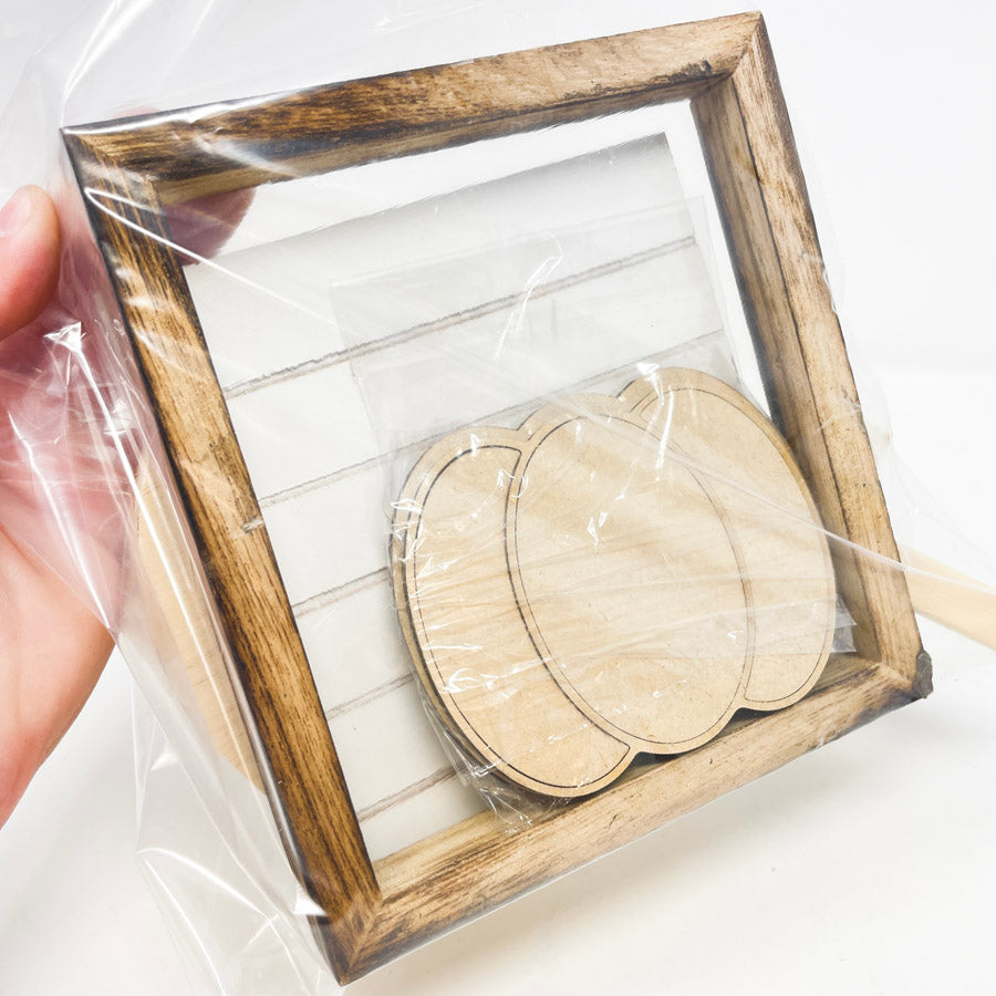 Bundle of Wood Plaques and Frames