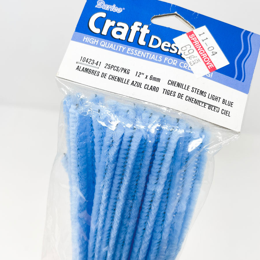 Darice Light Blue Chenille Stems