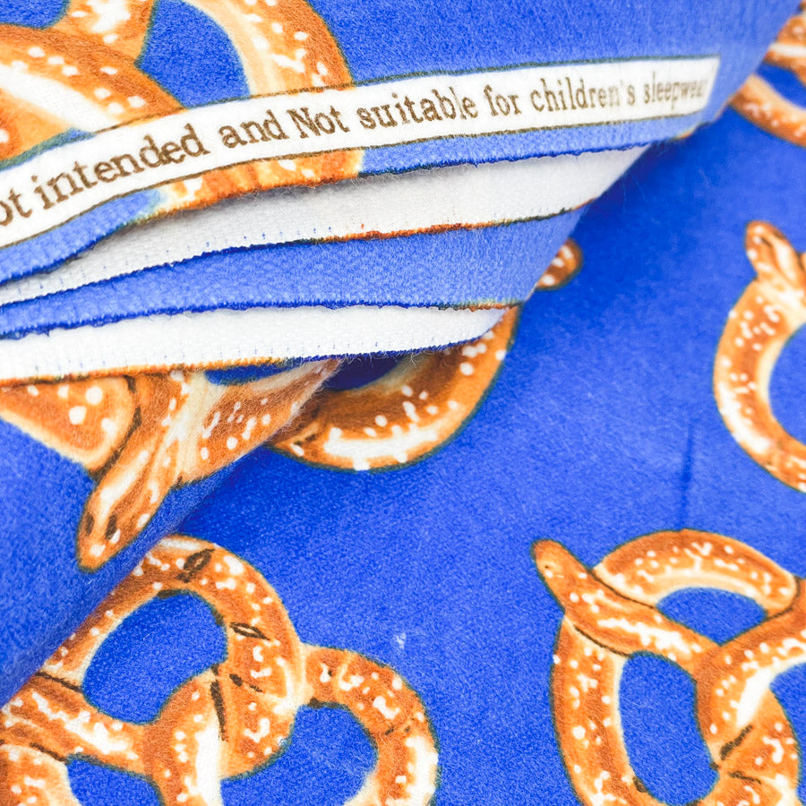 Bue Pretzel Flannel Fabric - 1.5 yd