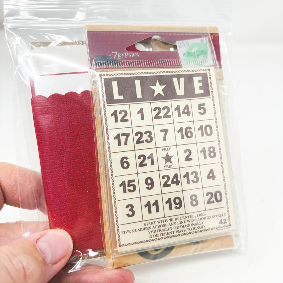 Red & Natural Embellishment Bundle