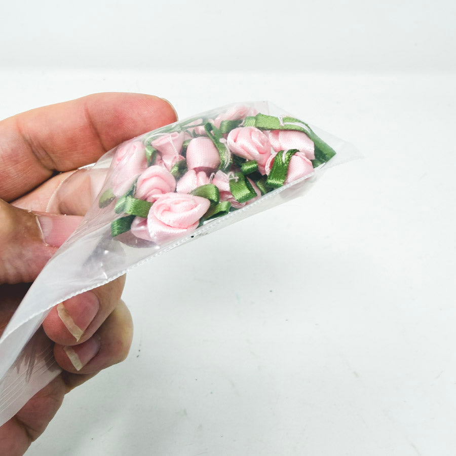 Pink Fabric Flower Embellishments