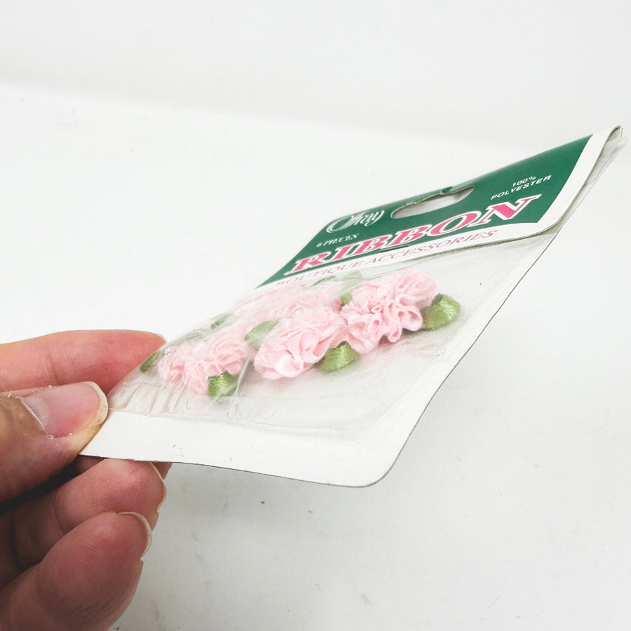Offray Lt Pink Fabric Flower Embellishments