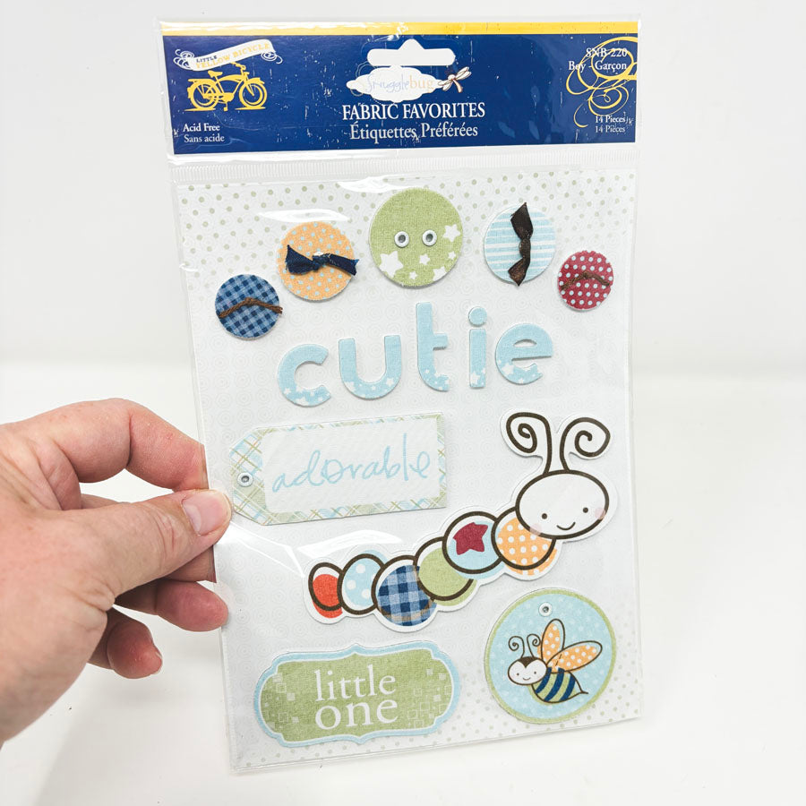 Boy Fabric Favorites Stickers - Little Yellow Bicycle