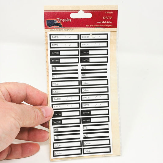 Date Mini Label Stickers - 7 Gypsies