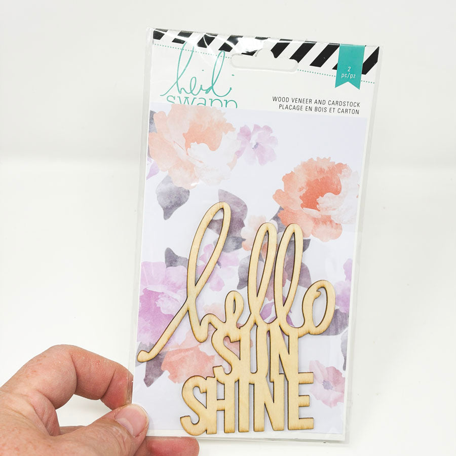 Hello Sunshine Wood Veneer Quote - Heidi Swapp