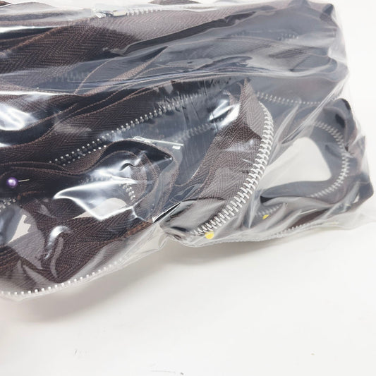 Dark Brown Metal Zipper Bundle