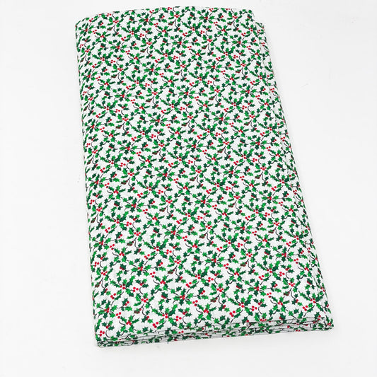 Starched Woven Cotton Holly Fabric - 43" x 62"