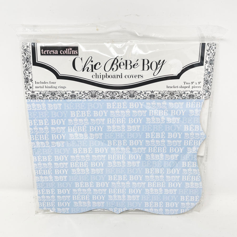 Chic Bebe Boy Chipboard Cover Set by Teresa Collins