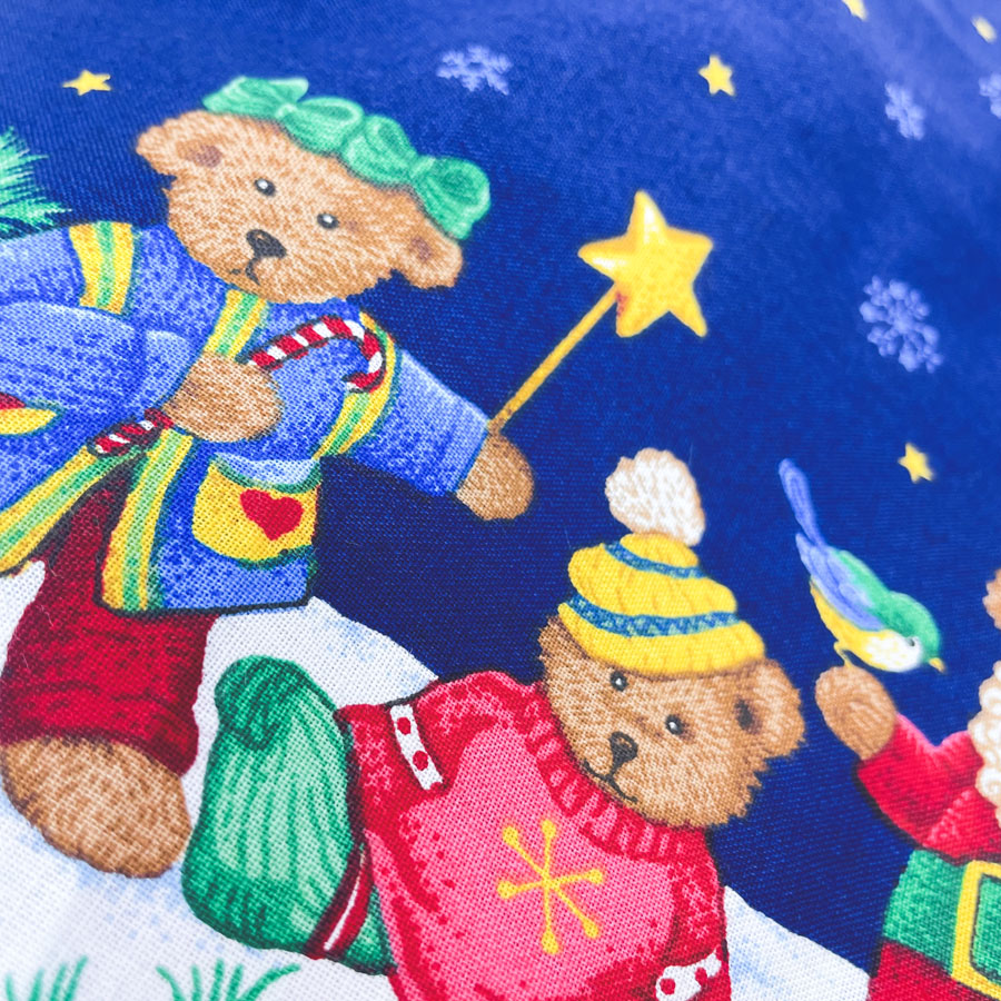 4 yards - Christmas Bears Cotton Fabric