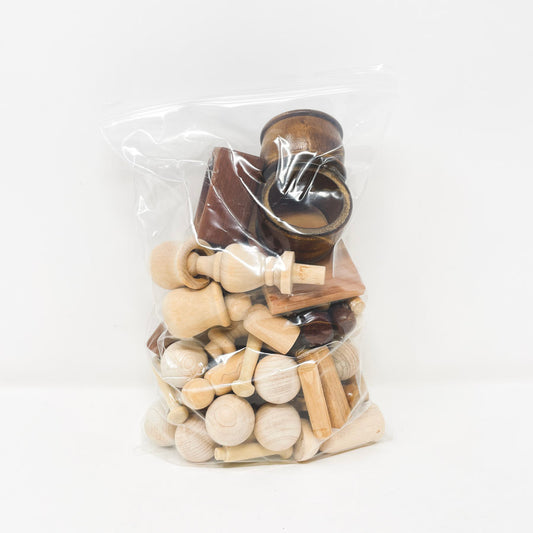 Big Bag of Assorted Wood Rounds and Pegs