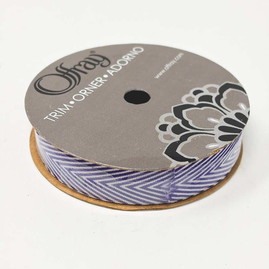 5/8" Offray Chevron Stripe Grosgrain Ribbon