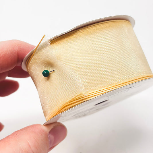 Hallmark Sheer Golden Yellow Gift Ribbon