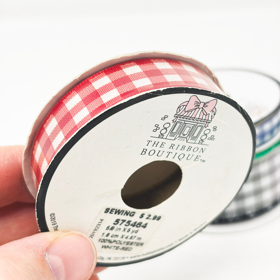 Asst. Checked Ribbon Spools