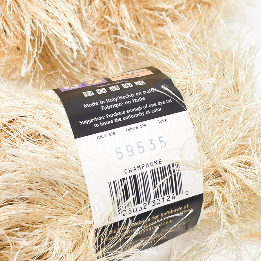 LOT OF 7 Skeins Lion Brand Fun Fur PRINTS Eyelash Yarn - 5 Different Shades