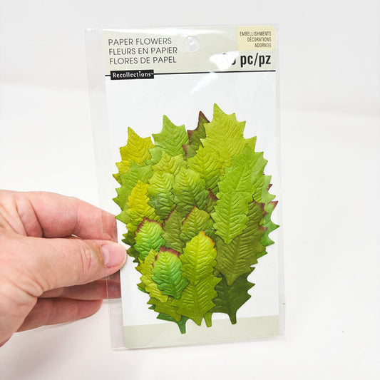Green Paper Leaves by Recollections