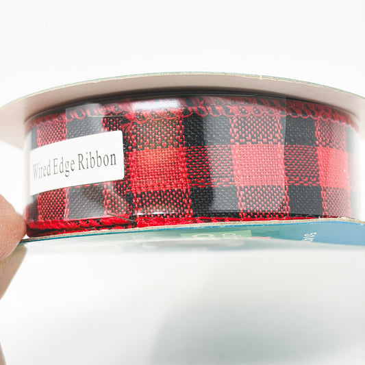 Christmas Crafts Buffalo Plaid Ribbon
