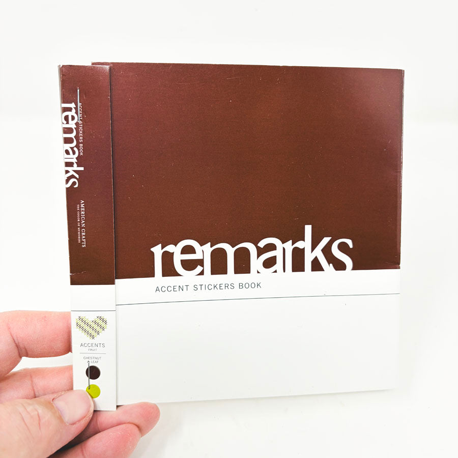 Remarks Sticker Book by American Craft
