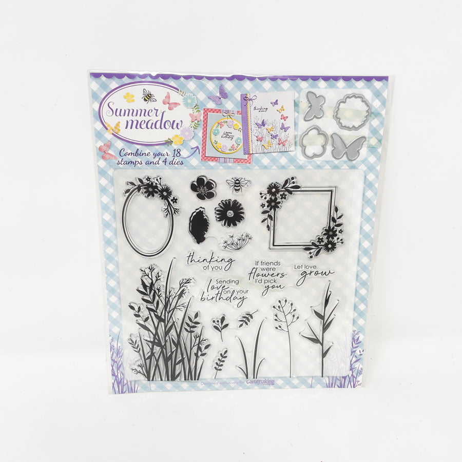 Summer Meadow Cling Stamp and Die Set