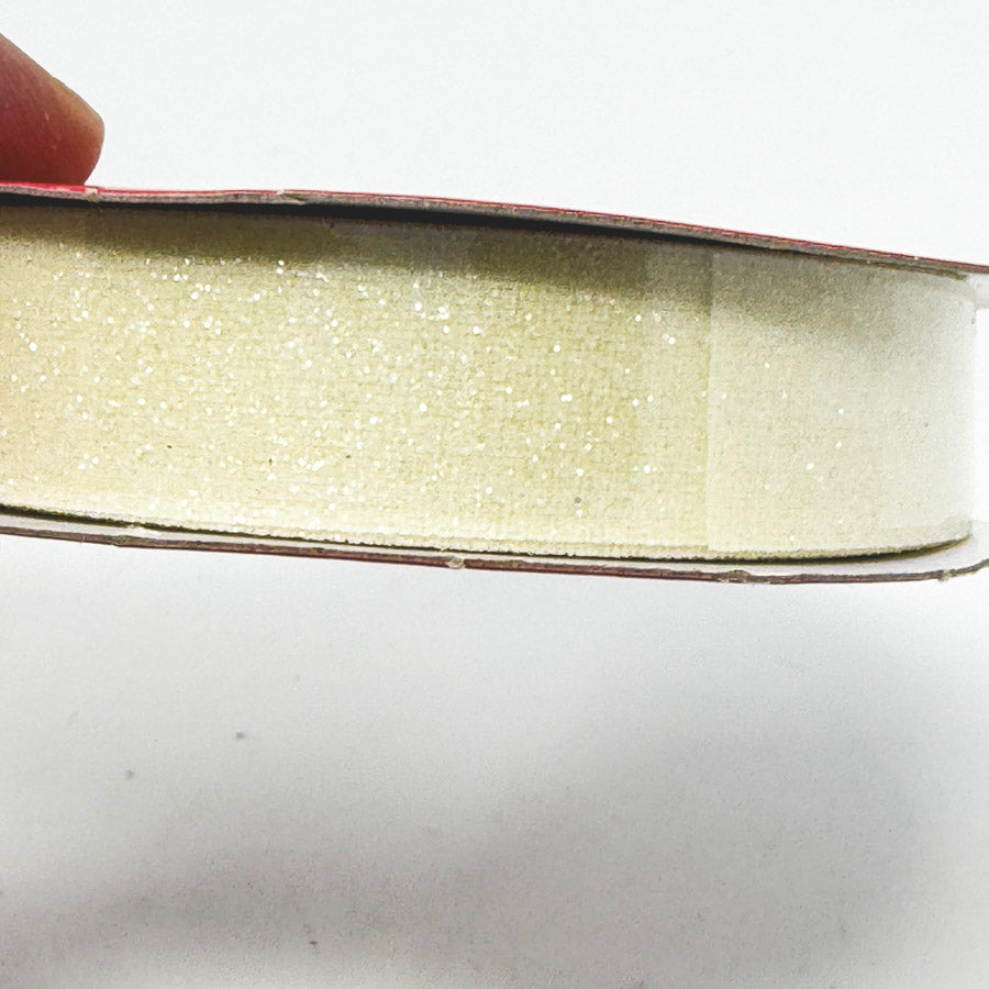 Gold Sheer Holiday Glitter Ribbon