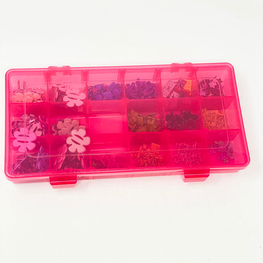 Assorted Brads in Pink Organizer