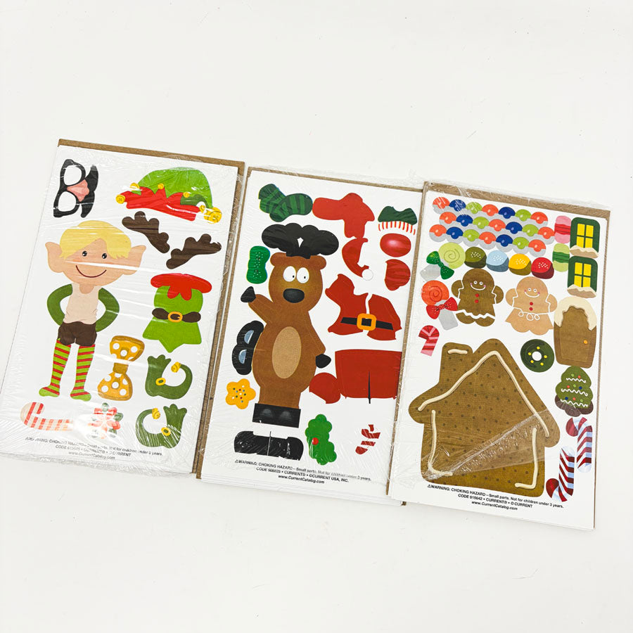 "Make Your Own" Christmas Sticker Activity Sheets