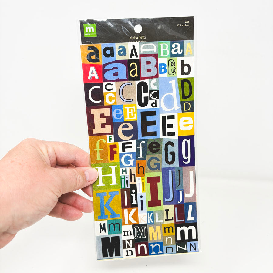 Making Memories alpha fetti stickers